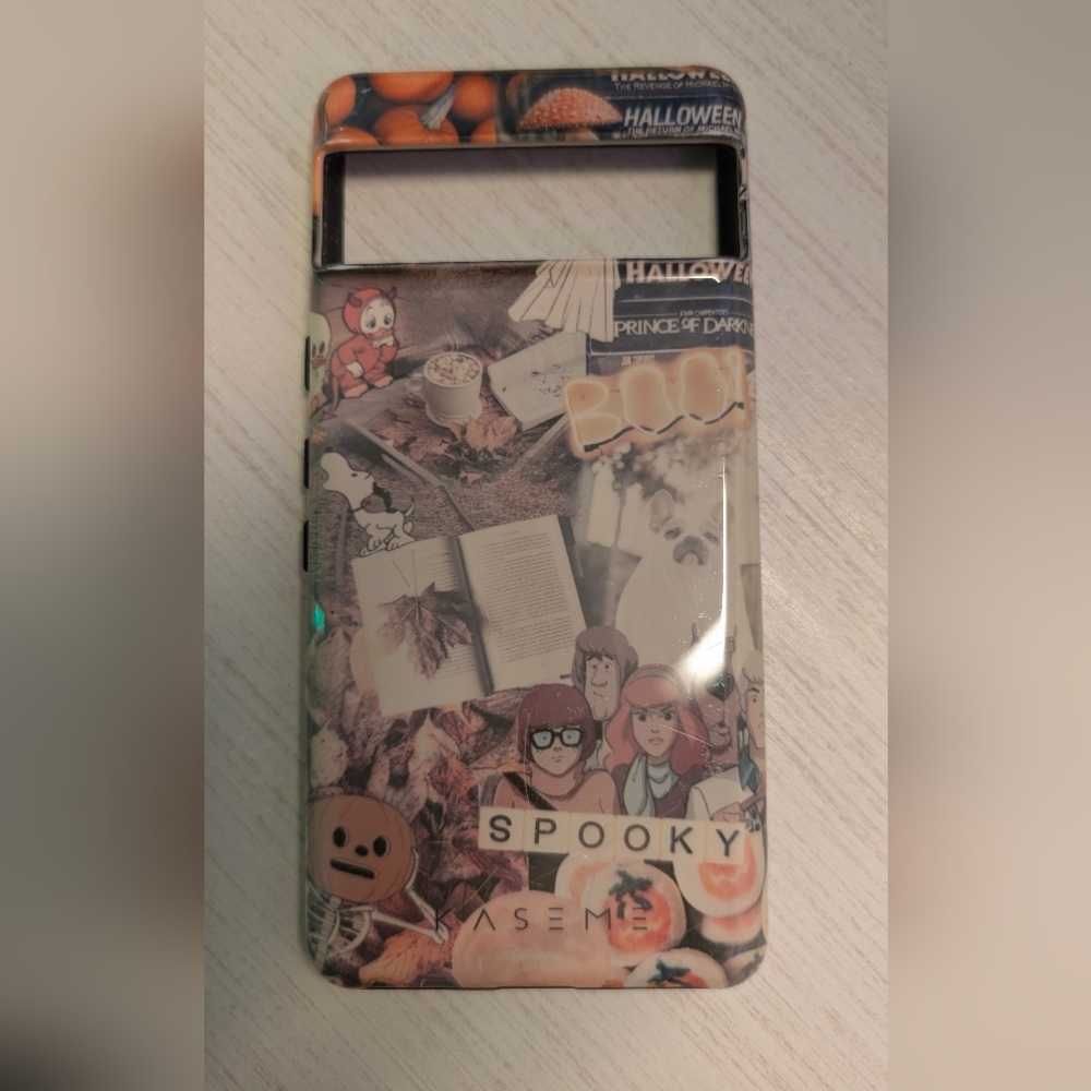 KASE ME PIXEL 7 Spooky Collage Impact Phone Case Goth Horror Halloween